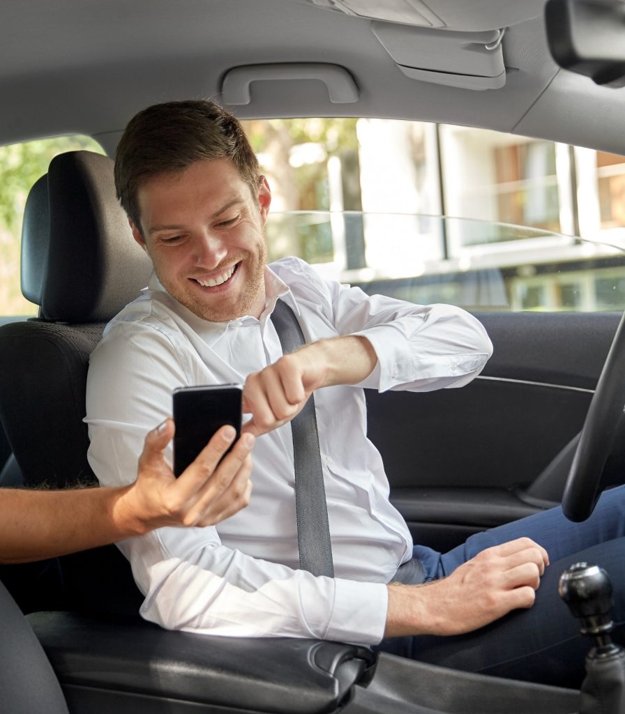 Driver approving ride